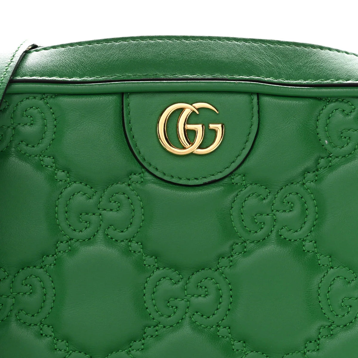 Gucci GG Matelassé Small Shoulder Bag - Green