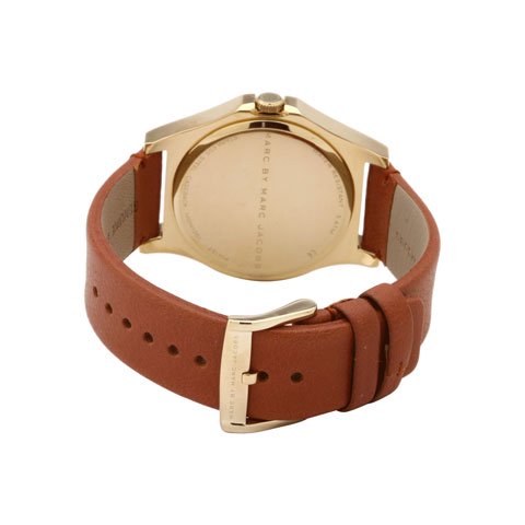 Marc Jacobs Baby Dave White Dial Brown Leather Strap Watch for Women - MBM1261