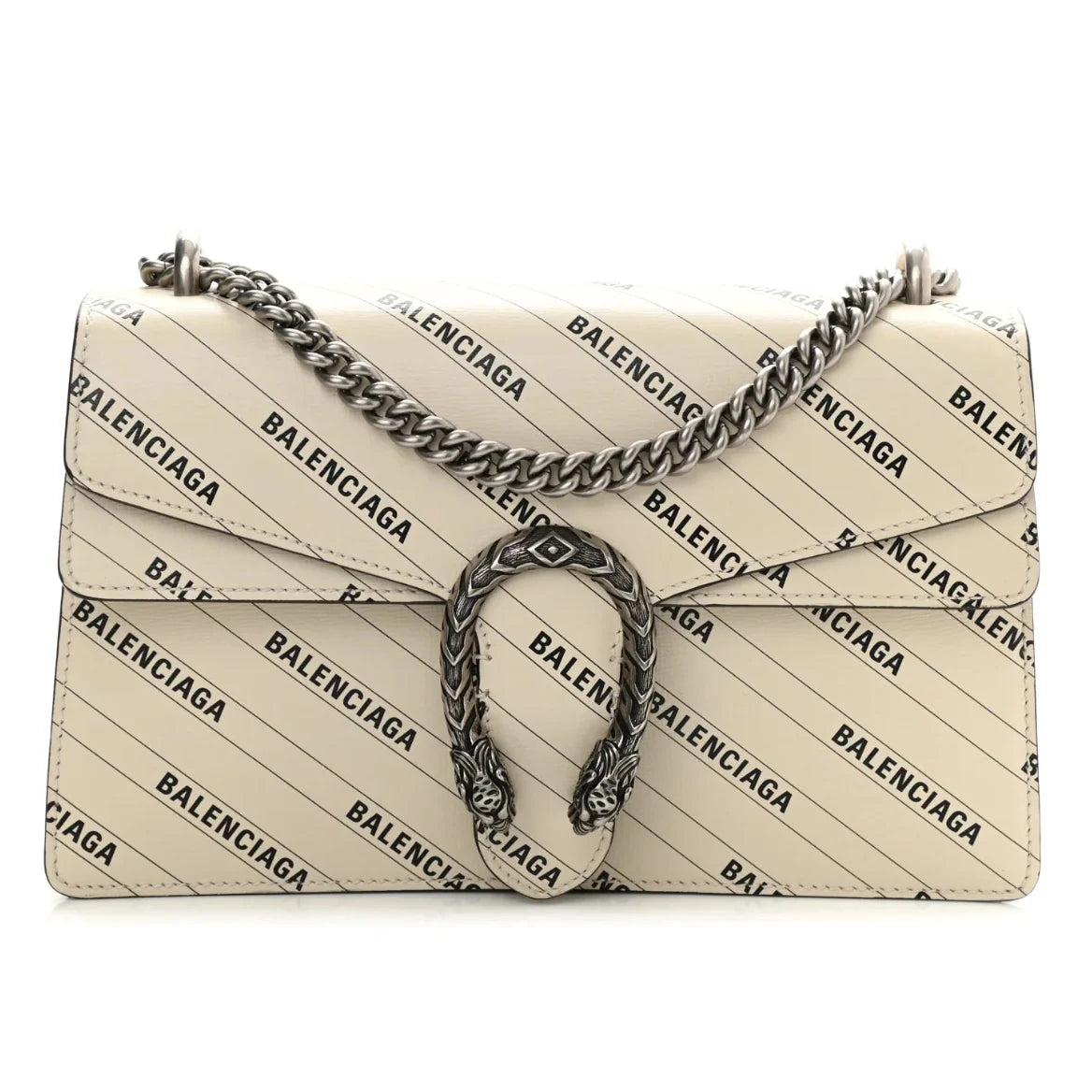 Gucci X Balenciaga Calfskin Small Shoulder Bag – White
