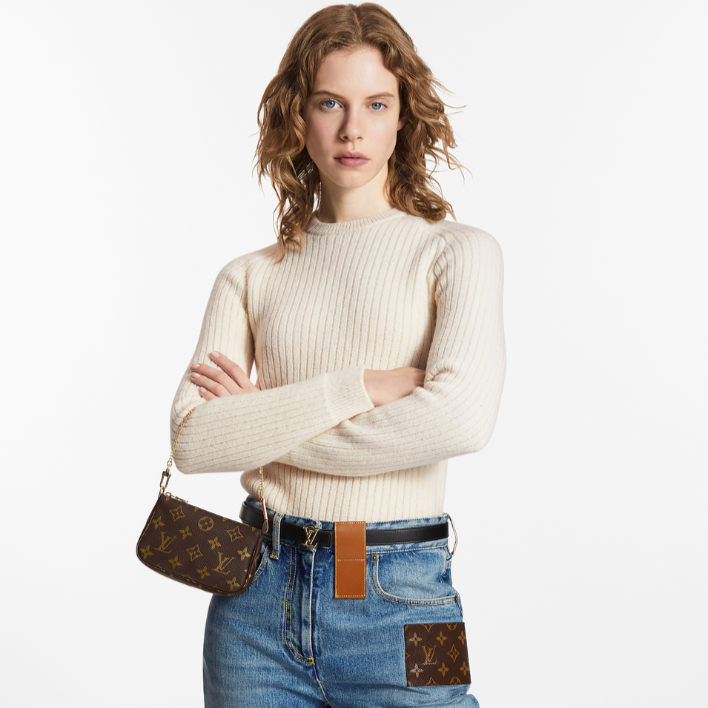 Louis Vuitton Mini Pochette Accessoires Chain Bag - Brown
