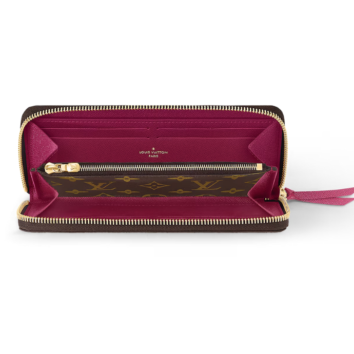Louis Vuitton Monogram Clémence Wallet - Fuchsia