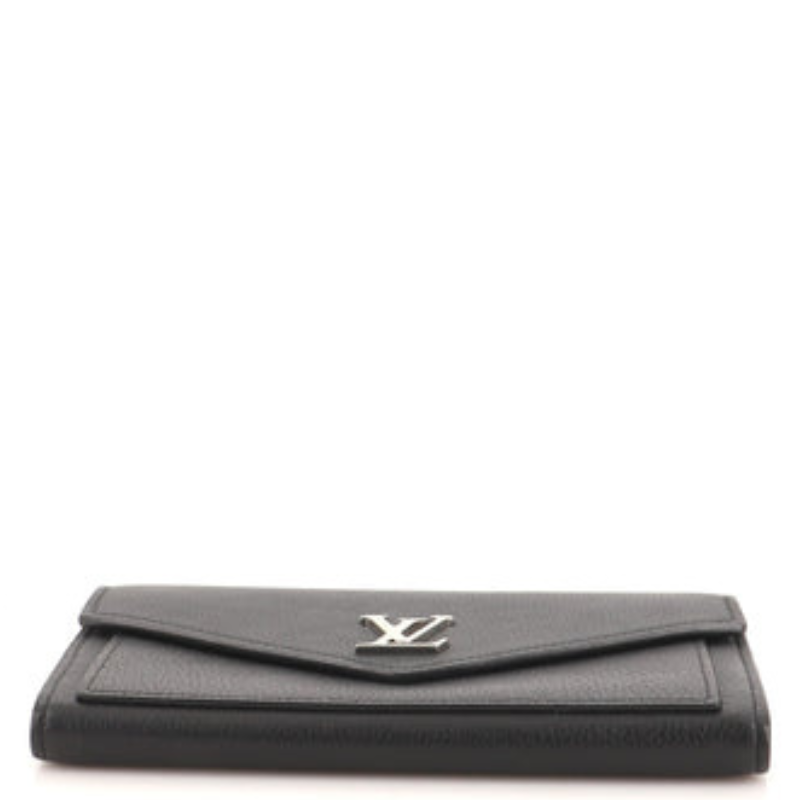 Louis Vuitton Leather Mylockme Wallet - Black