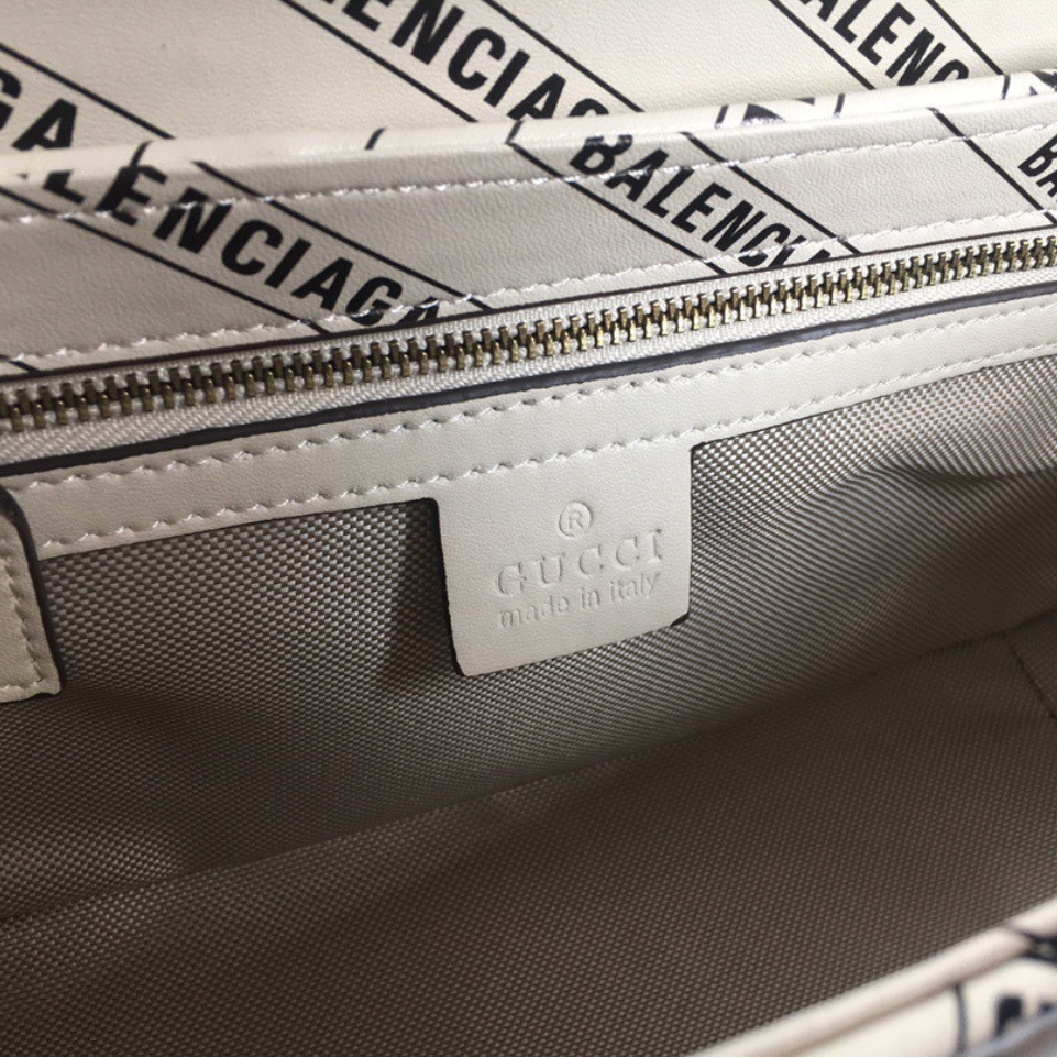 Gucci X Balenciaga GG Marmont Shoulder Bag – White