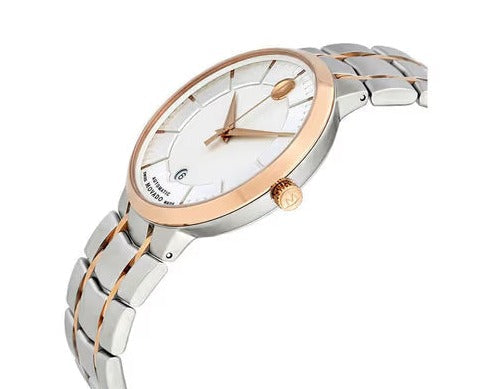 Movado 1881 Automatic Silver Dial Two Tone Steel Strap Watch For Men - 607063