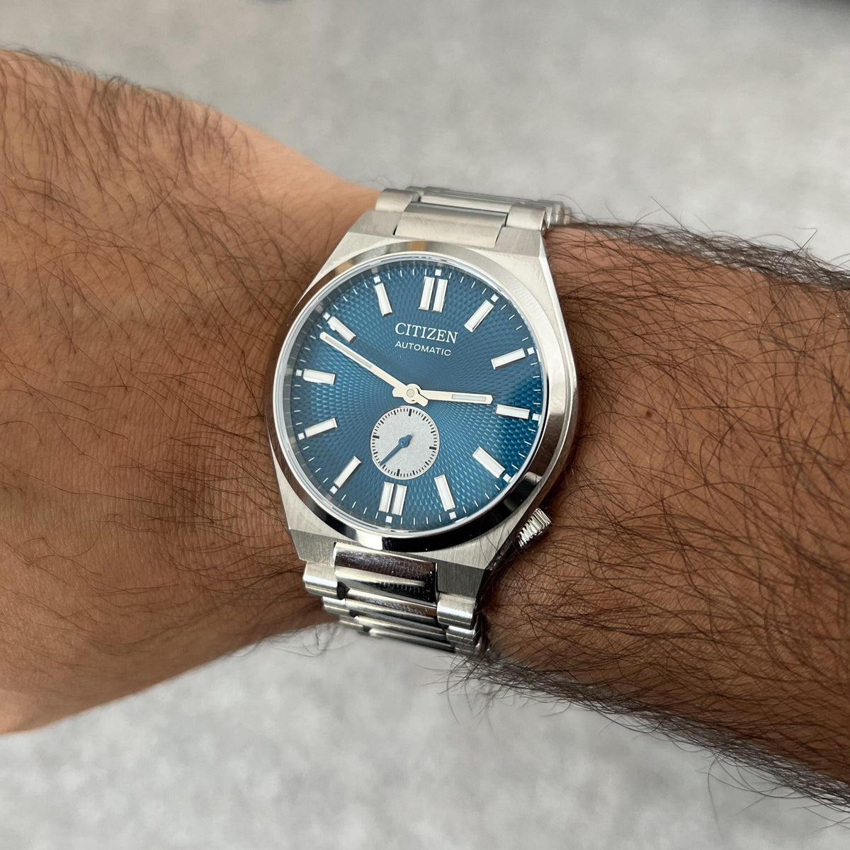 Citizen Tsuyosa Automatic Blue Dial Silver Steel Strap Watch For Men - NK5010-51L