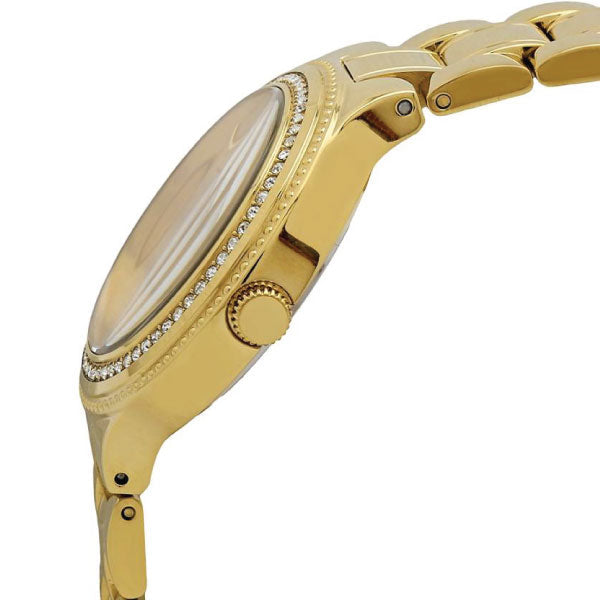 Guess Madison Diamonds Gold Dial Gold Steel Strap Watch for Women - W0637L2