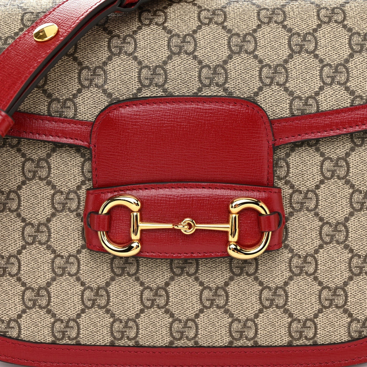 Gucci Horsebit 1955 Small Shoulder Bag - Red