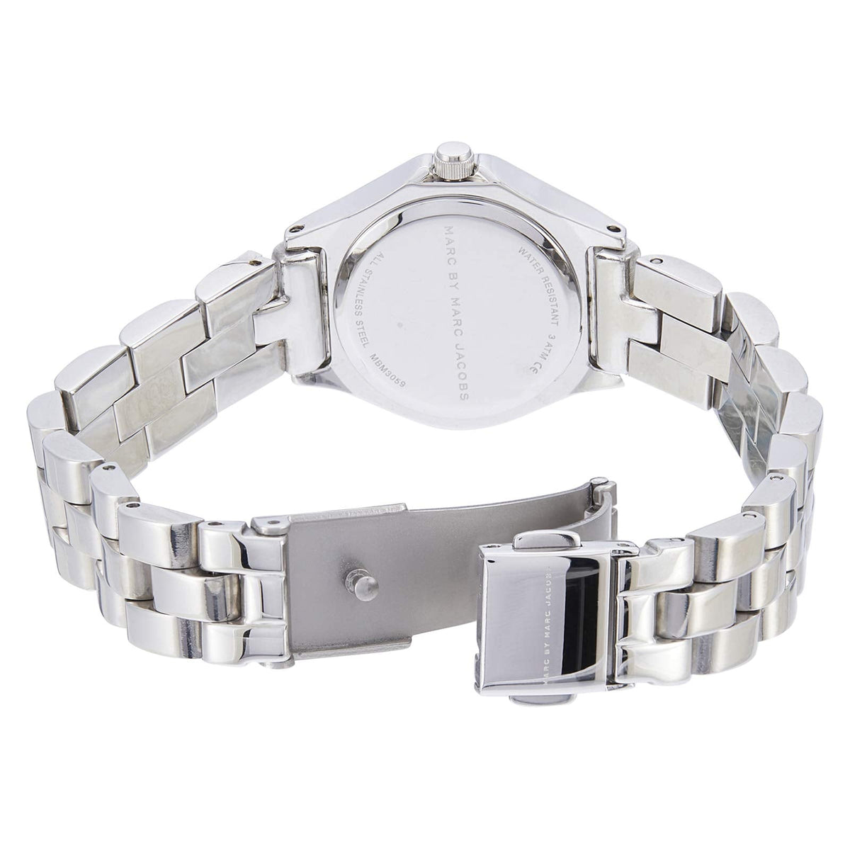 Marc Jacobs Blade Black Dial Silver Steel Strap Watch for Women - MBM3059