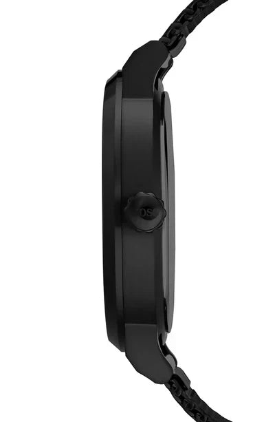 Hugo Boss Oxygen Black Dial Black Mesh Bracelet Watch for Men - 1513636