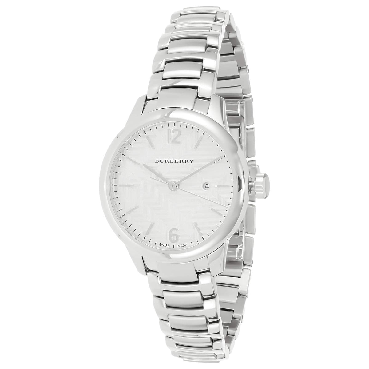 Burberry The Classic Silver Dial Silver Steel Strap Watch for Women - BU10108