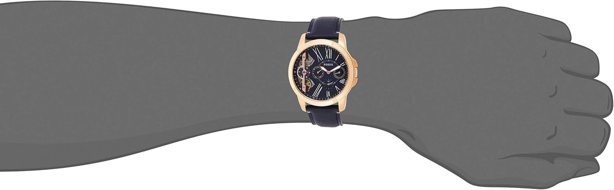 Fossil Grant Twist Multifunction Blue Dial Blue Leather Strap Watch for Men - ME1162