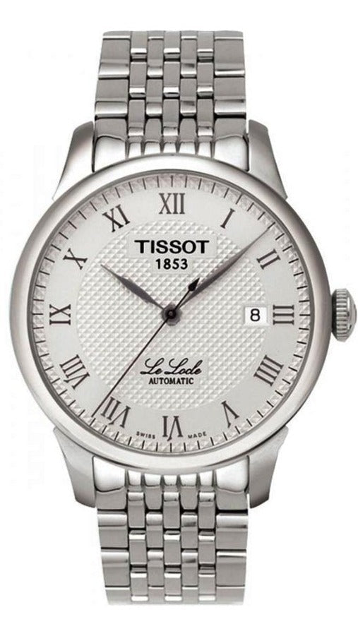 Tissot T Classic Le Locle Automatic White Dial Silver Steel Strap Watch For Men - T41.1.483.33