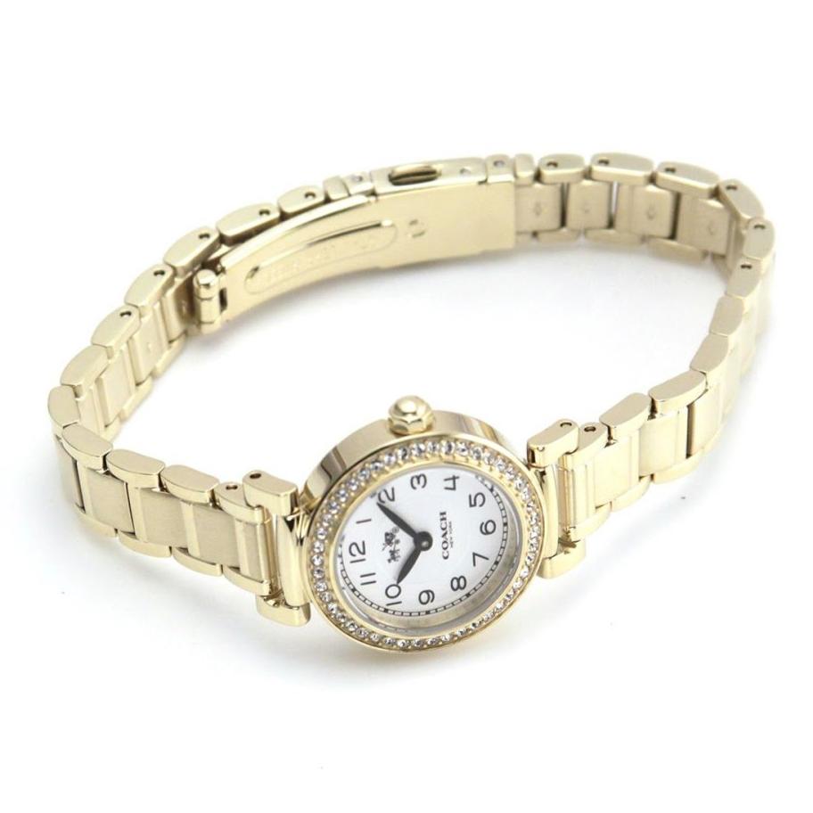 Coach Madison White Dial Gold Steel Strap Watch for Women - 14502403
