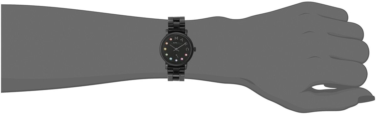 Marc Jacobs Baker Black Dial Black Steel Strap Watch for Women - MBM3425