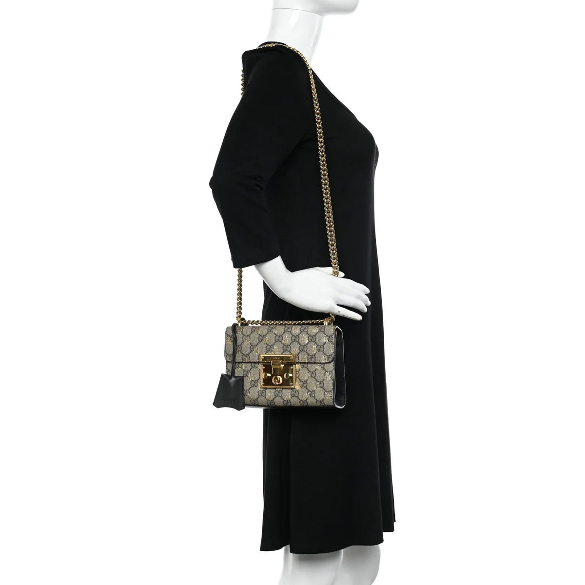 Gucci GG Supreme Small Bees Shoulder Bag – Beige