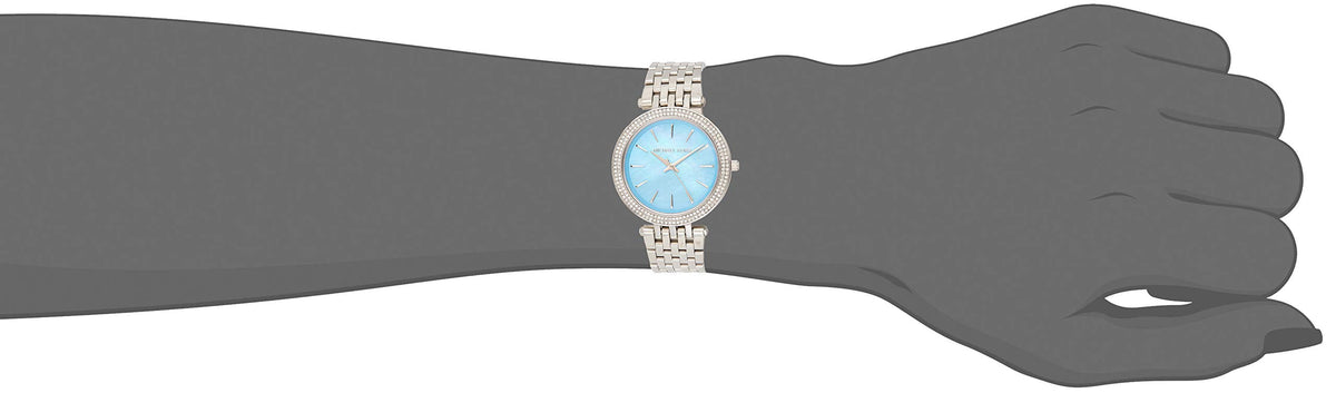 Michael Kors Darci Mother of Pearl Blue  Dial Silver Steel Strap Watch for Women - MK3515