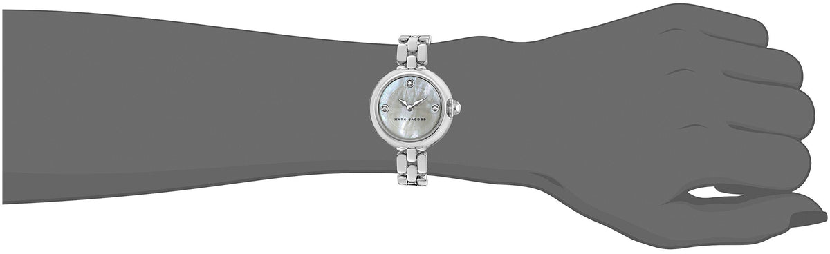 Marc Jacobs Courtney Mother of Pearl White Dial Silver Steel Strap Watch for Women - MJ3459