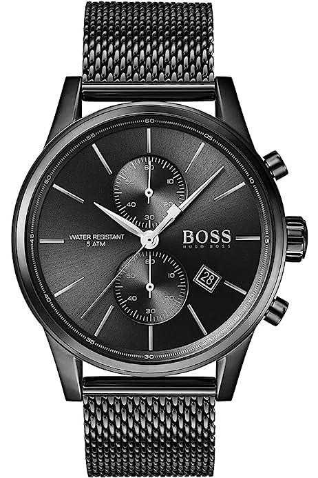 Hugo Boss Associate Chronograph Grey Dial Grey Mesh Bracelet Watch for Men - 1513870