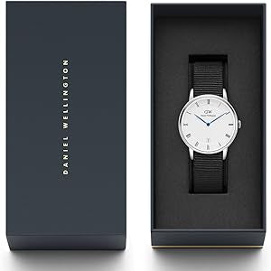 Daniel Wellington Dapper Cornwall White Dial Blue Nylon Strap Watch For Men - DW00100262