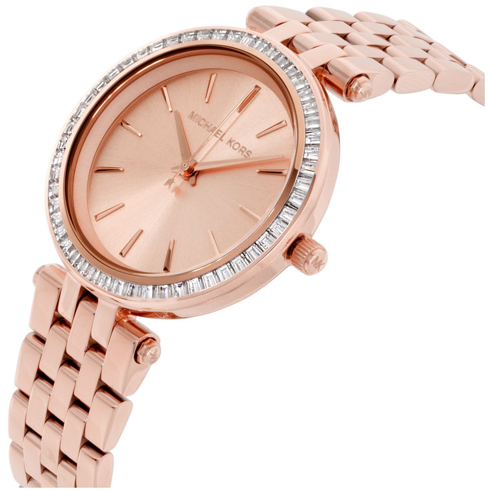 Michael Kors Darci Rose Gold Dial Rose Gold Stainless Steel Strap Watch for Women - MK3366