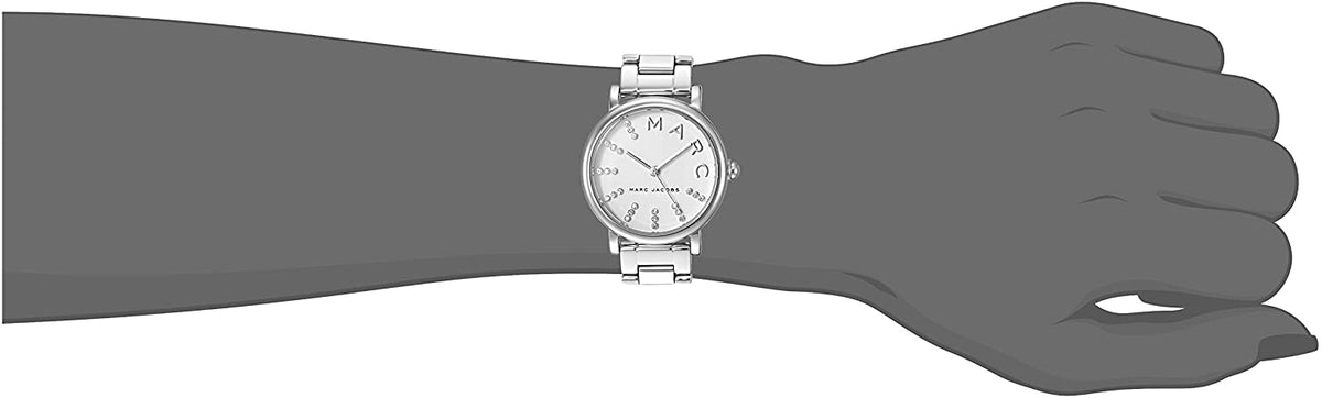 Marc Jacobs Roxy White Dial Silver Steel Strap Watch for Women - MJ3568