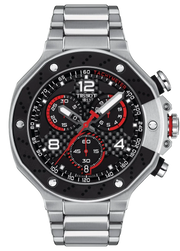 Tissot T Race Moto GP Limited Edition Chronograph Black Dial Silver Steel Strap Watch for Men - T141.417.11.057.00