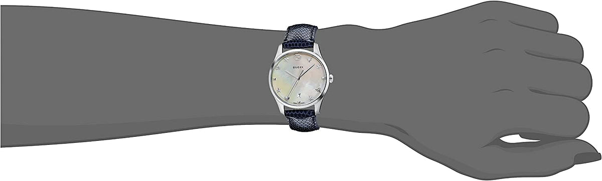 Gucci G-Timeless Signature Mother of Pearl Star Dial Blue Watch For Women - YA126588