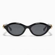 Gucci Women Oval Frame Black Sunglasses