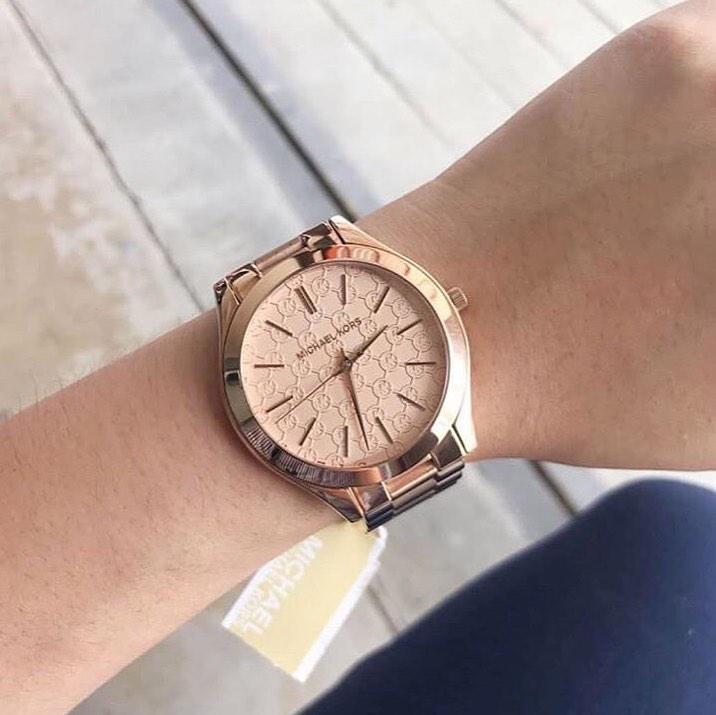 Michael Kors Runway Rose Gold Dial Rose Gold Steel Strap Watch for Women - MK3336