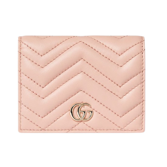 Gucci GG Marmont Card Case Wallet – Pink