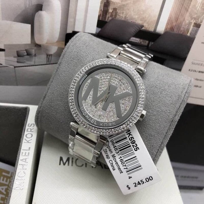 Michael Kors Parker Silver Dial Silver Steel Strap Watch for Women - MK5925