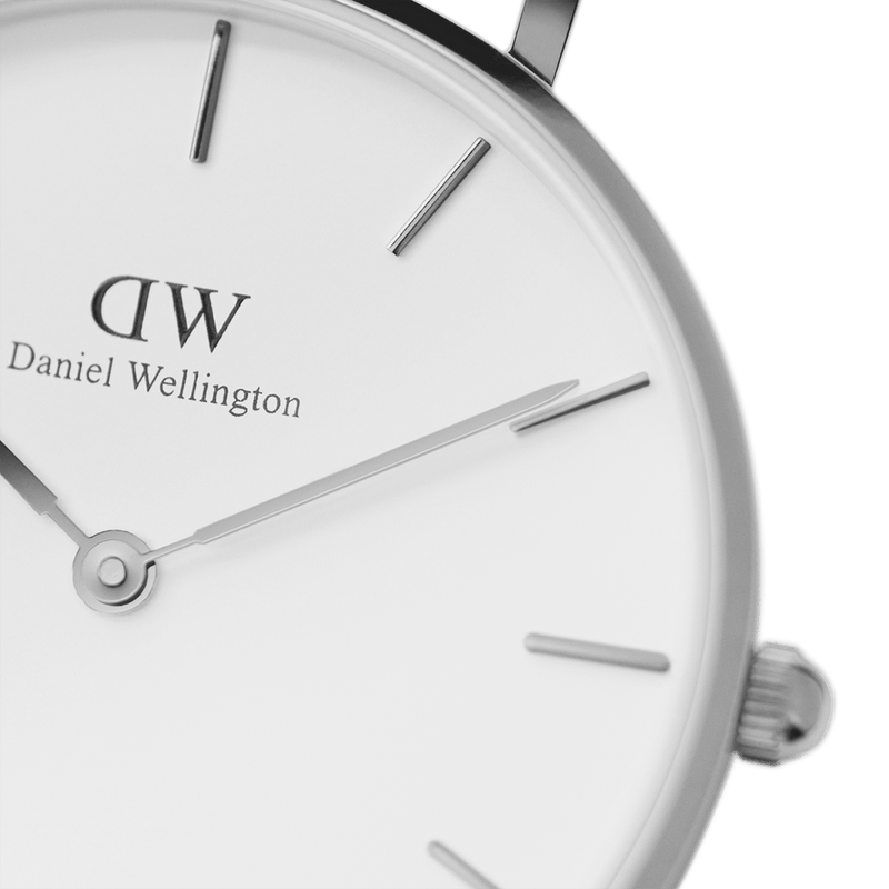 Daniel Wellington Roselyn 3A Petite White Dial Ruby Red NATO Strap Watch For Women - DW00100292