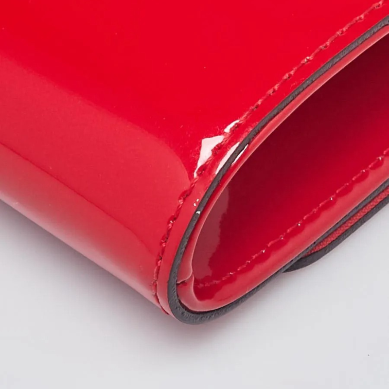 Louis Vuitton Vernis Louise Clutch Bag Wallet - Red