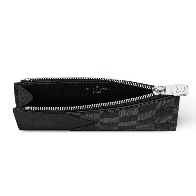 Louis Vuitton Damier Graphite Canvas Coin Card Holder - Black