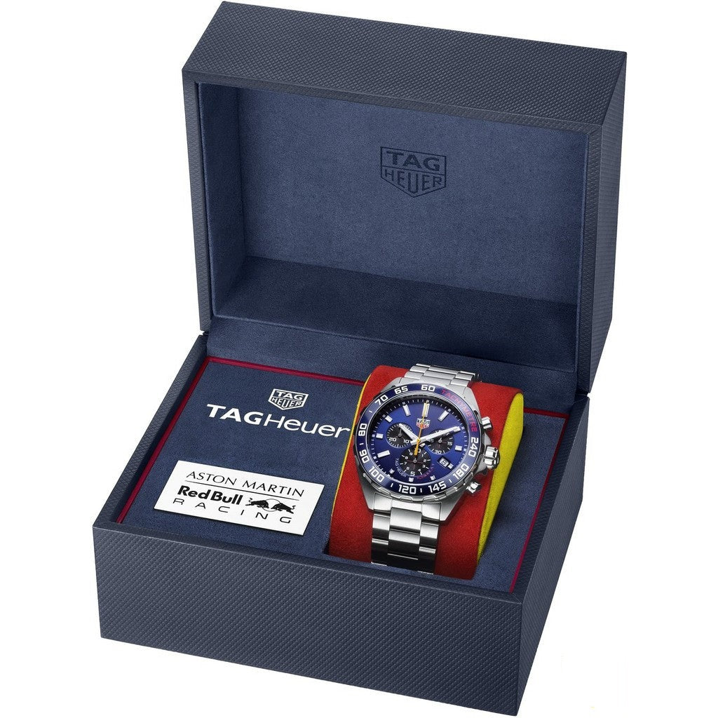 Tag Heuer Formula 1 Aston Martin Red Bull Racing Blue Dial Silver Steel Strap Watch for Men - CAZ101AB.BA0842