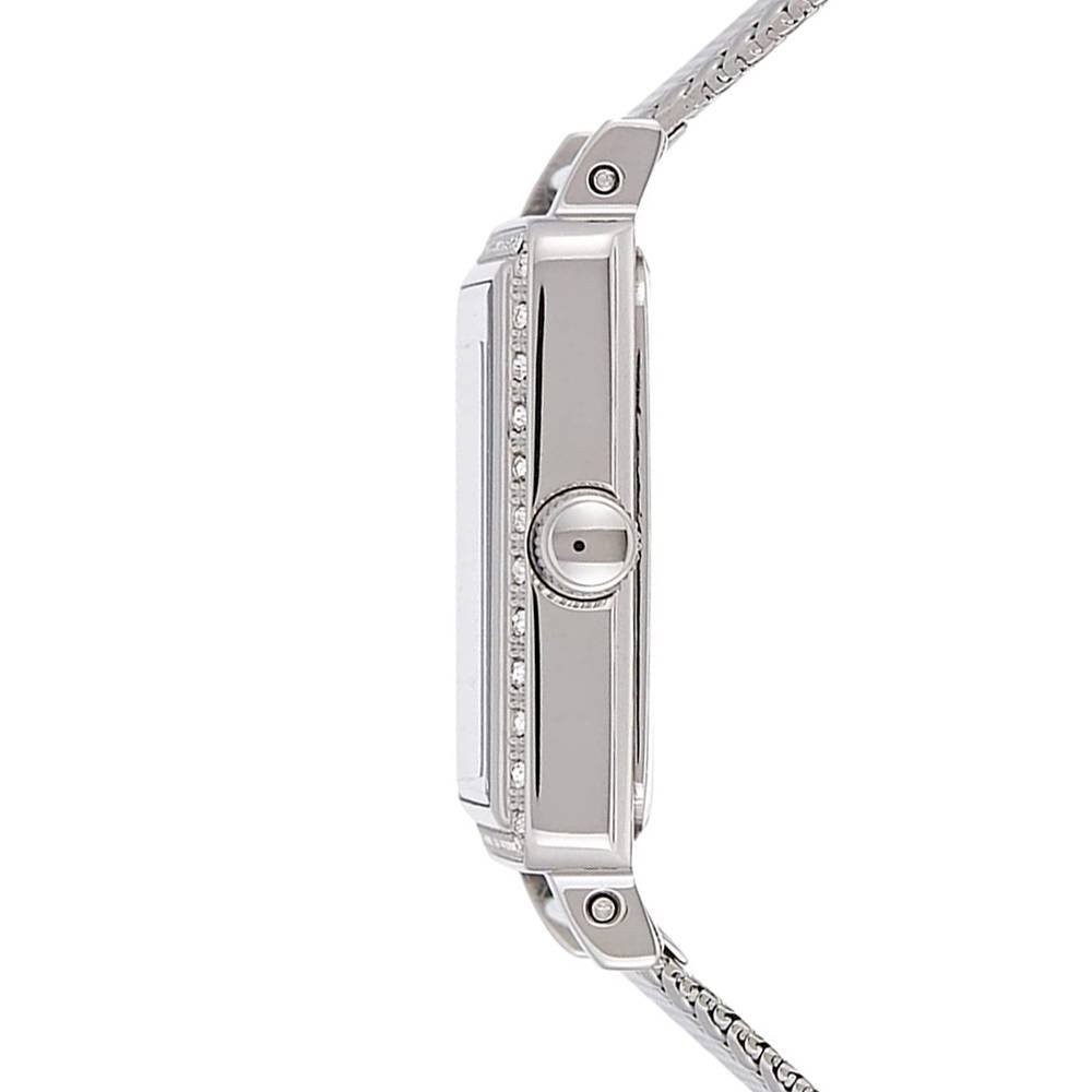 Guess Highline White Dial Silver Mesh Bracelet Watch For Women - W0826L1