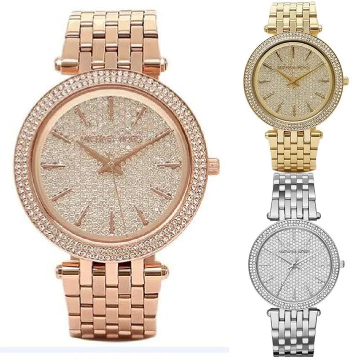 Michael Kors Darci Rose Gold Dial Rose Gold Steel Strap Watch for Women - MK3439