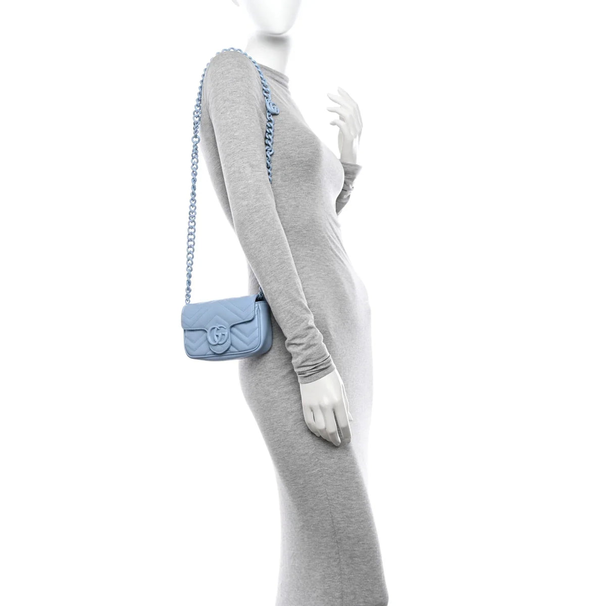 Gucci GG Marmont Chain Belt Bag – Blue
