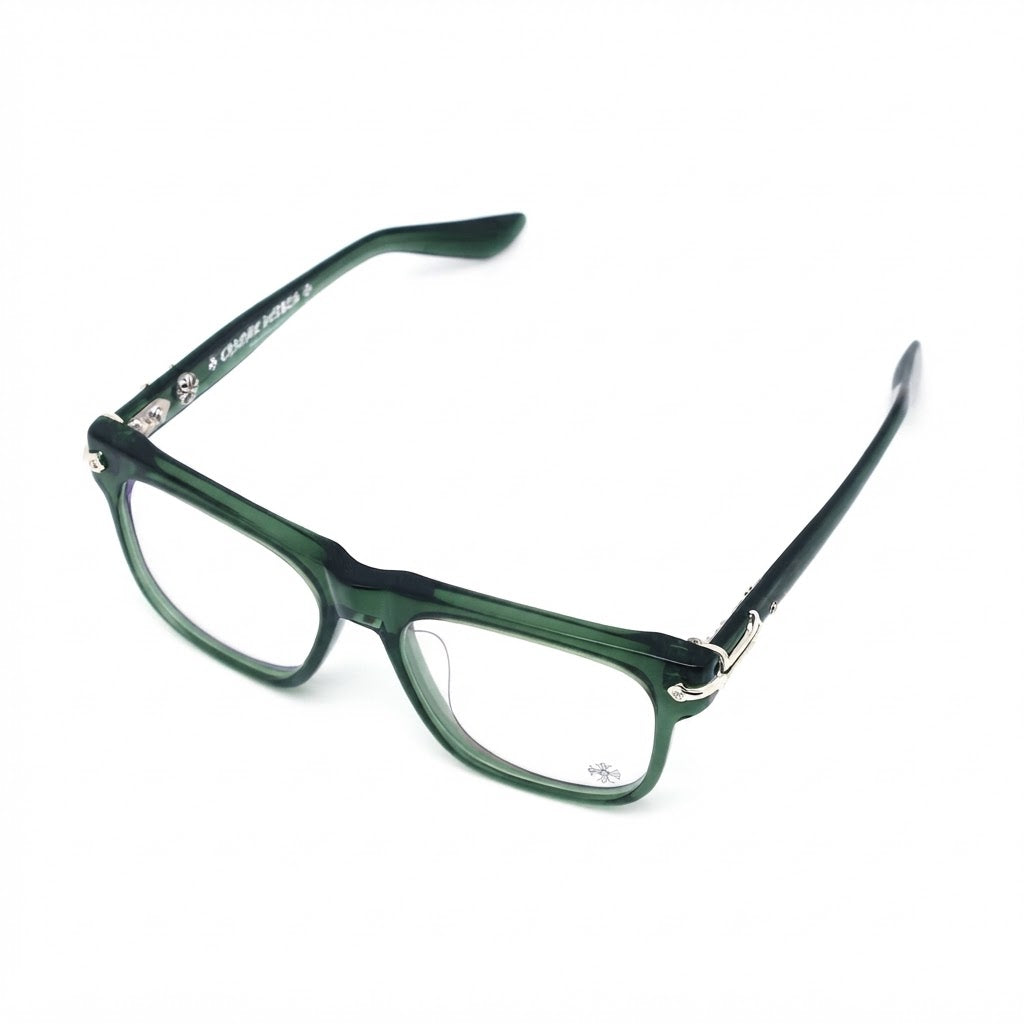 Chrome Hearts Sliding Sterling Silver Green,Transparent Glasses