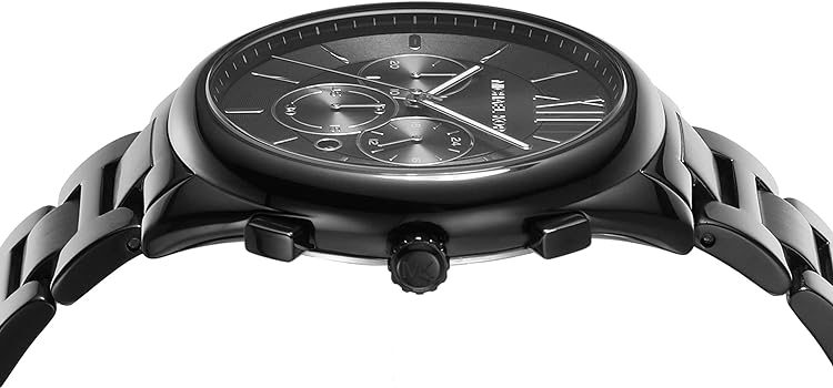 Michael Kors Langford Chronograph Black Dial Black Steel Strap Watch For Men - MK8993