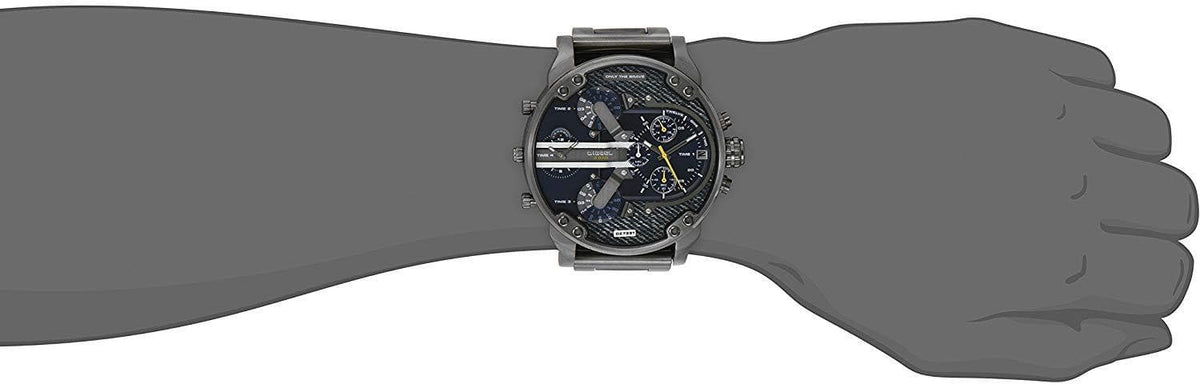 Diesel Big Daddy 2.0 Blue Dial Grey Stainless Strap Watch For Men - DZ7331
