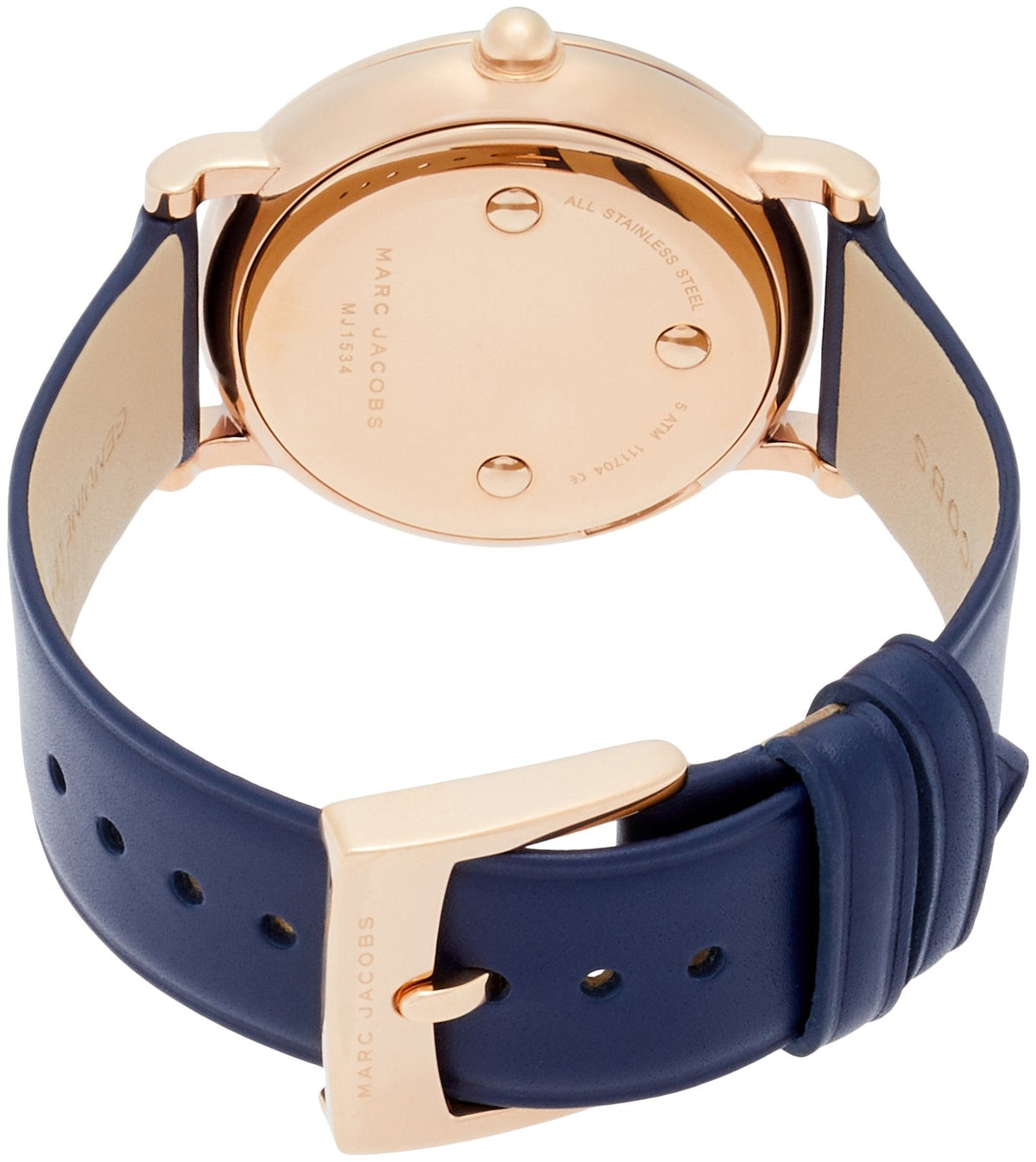 Marc Jacobs Roxy Navy Blue Dial Blue Leather Strap Watch for Women - MJ1534