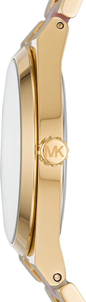 Michael Kors Channing Quartz Mother of Pearl Pink Dial Two Tone Steel Strap Watch For Women - MK6650