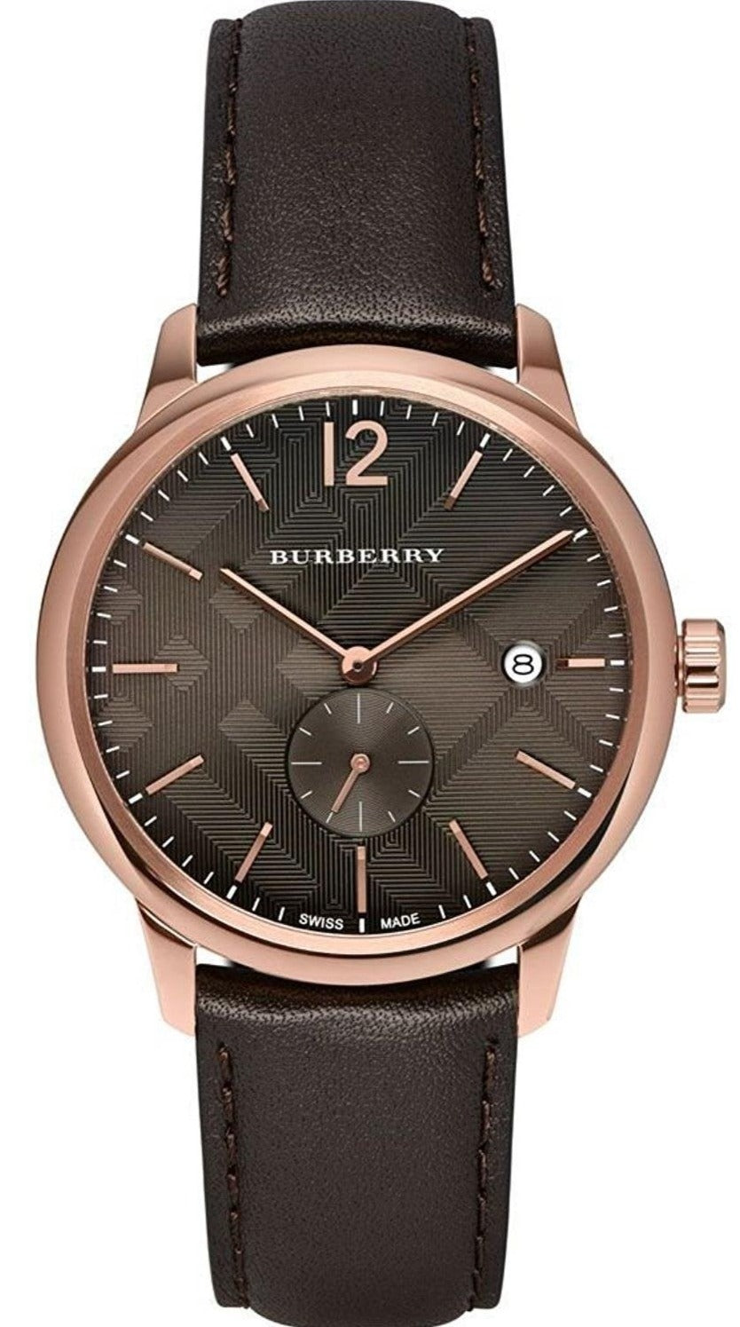 Burberry The Classic Brown Dial Brown Leather Strap Watch for Men - BU10012