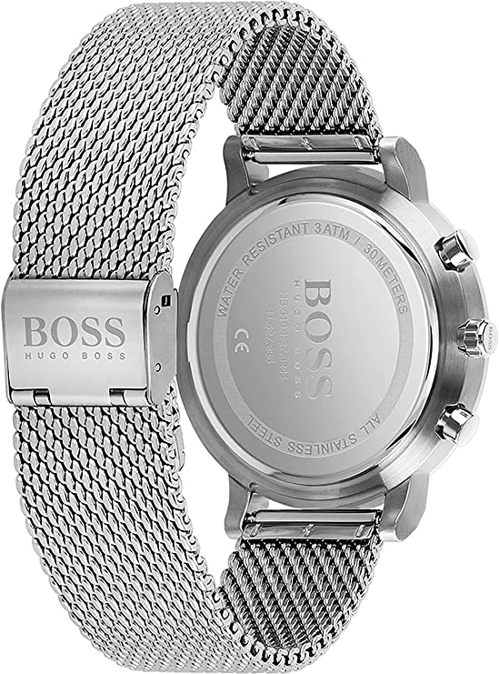 Hugo Boss Integrity Chronorgaph Grey Dial Silver Mesh Bracelet Watch for Men - 1513807