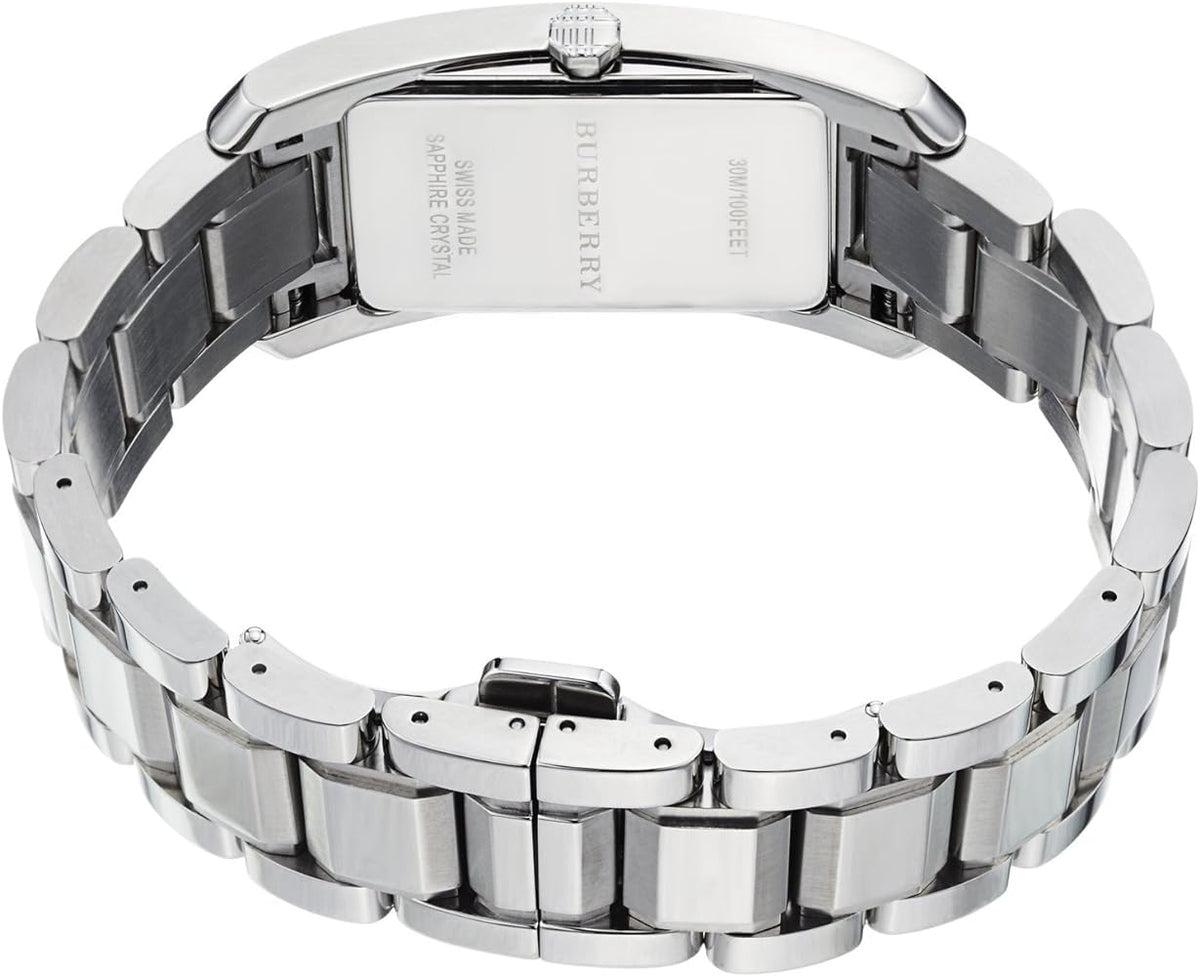 Burberry Heritage Black Dial Silver Steel Strap Watch For Women - BU9601