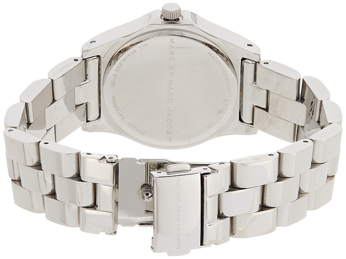 Marc Jacobs Blade Chronograph Silver Dial Silver Steel Strap Watch for Women - MBM3125