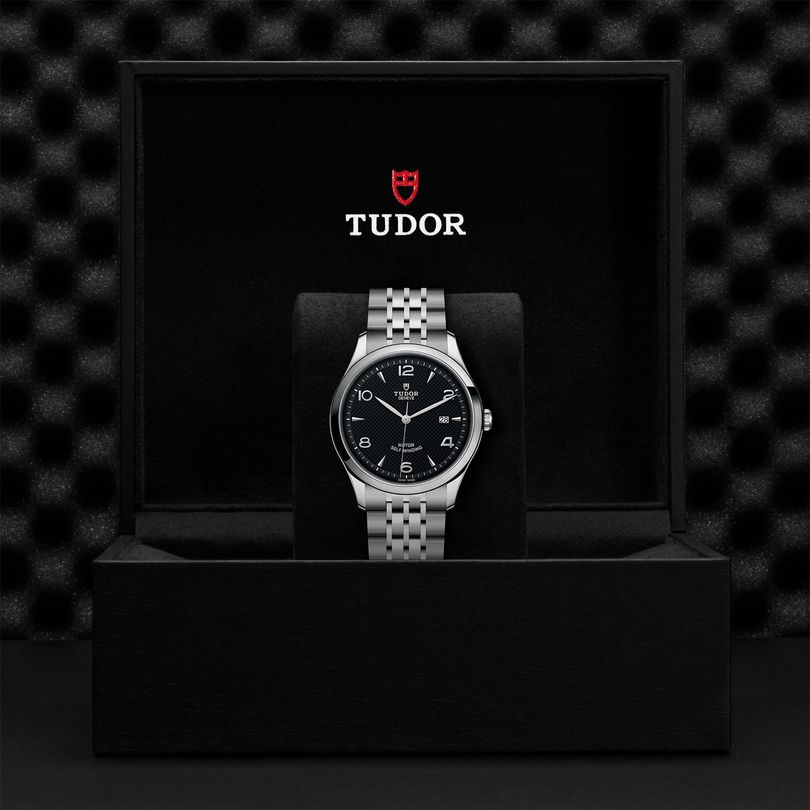 Tudor 1926 Automatic Black Dial Silver Steel Strap Watch for Men - M91650-0002