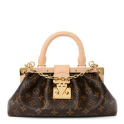 Louis Vuitton Monogram Top Handle Clutch Handbag – Brown