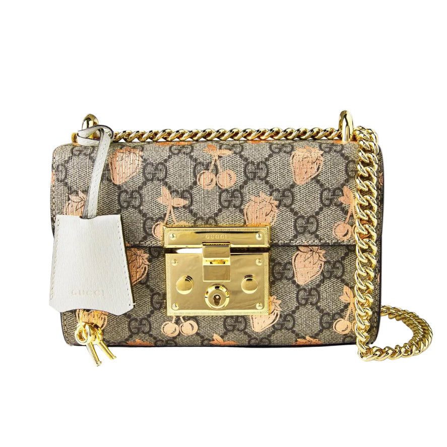 Gucci Padlock Berry Shoulder Bag – Beige